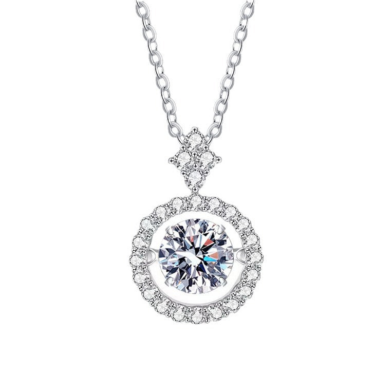S925 Silver Circle Moissanite Necklace