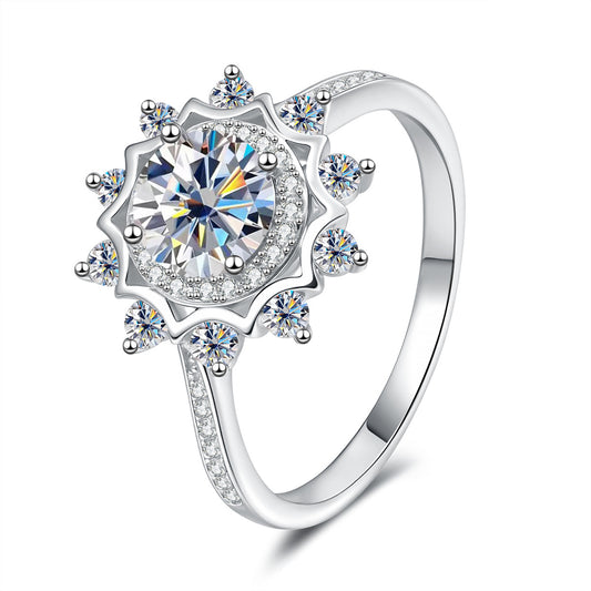 S925 Silver Moissanite Ring