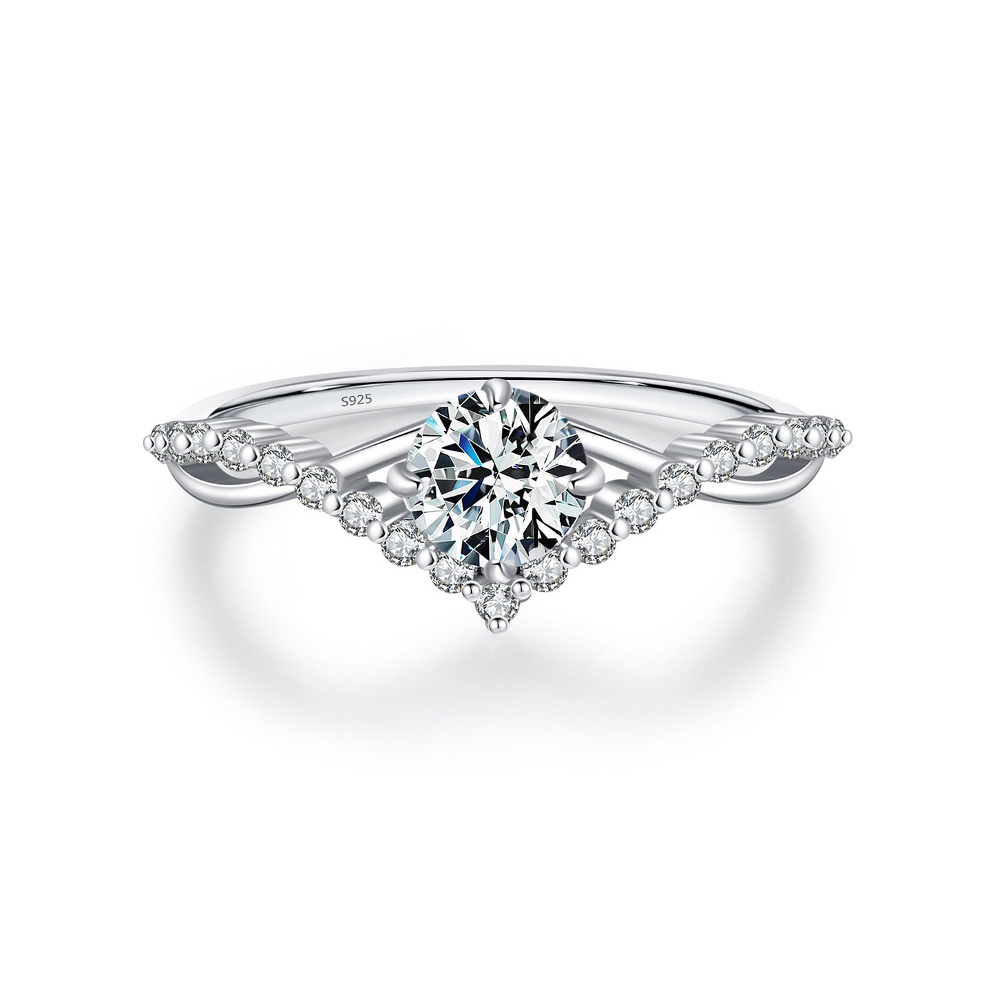 S925 Silver Moissanite Ring