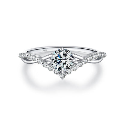 S925 Silver Moissanite Ring