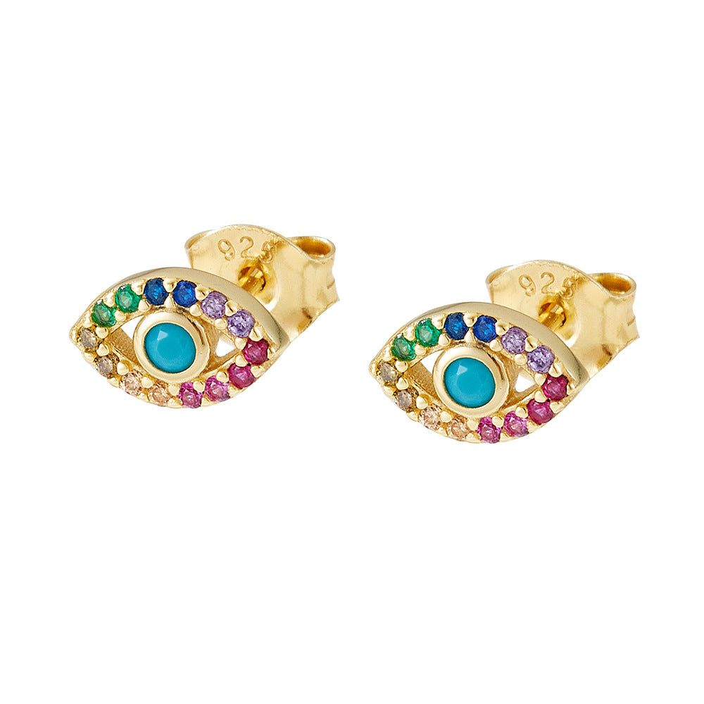 S925 Silver Devil's Eye Earrings