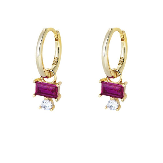 S925 Silver Square-shaped Earrings