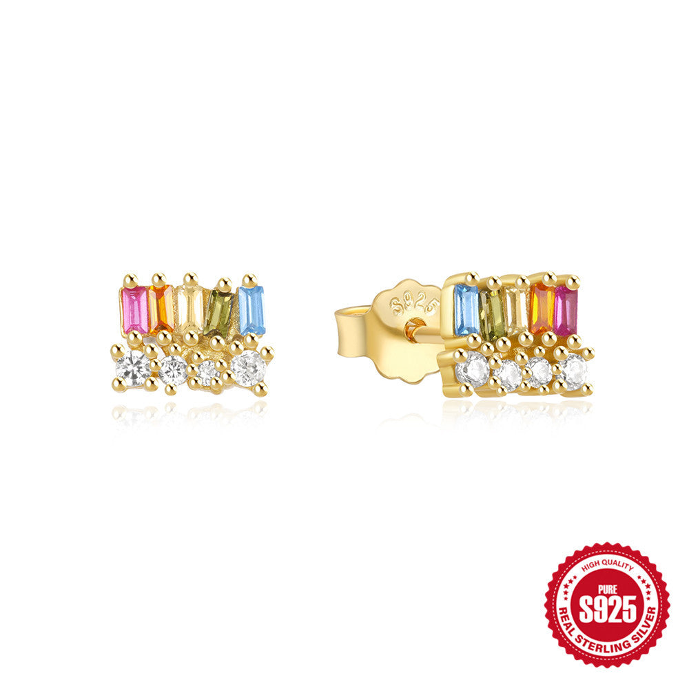 S925 Silver Geometric Shape Earrings