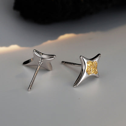 S925 Silver Star-shaped Earrings