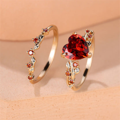 Herzförmiger Zirkonia-Ring