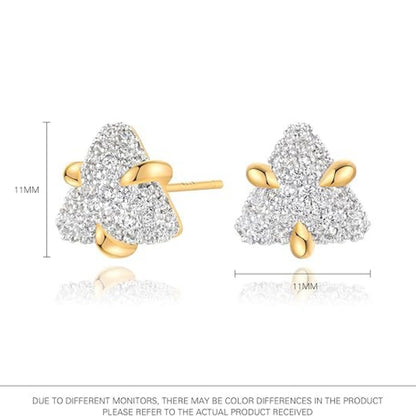 Shape Copper Zirconia Earrings