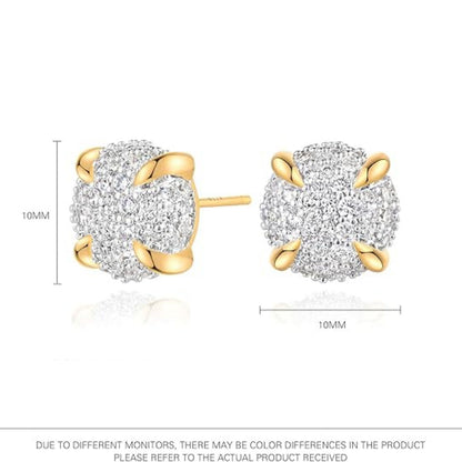 Shape Copper Zirconia Earrings