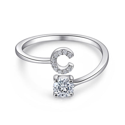 S925 Silver Moissanite/Zirconia Ring