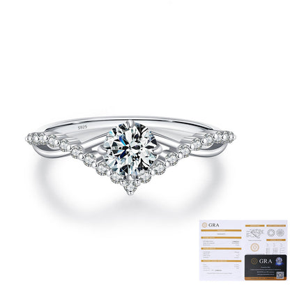 S925 Silver Moissanite Ring