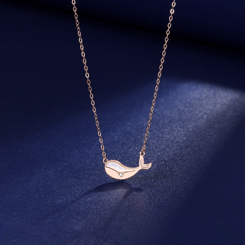 S925 Silver Whale Necklace