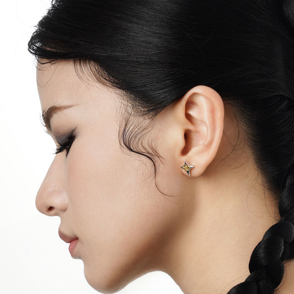 S925 Silver Star-shaped Earrings