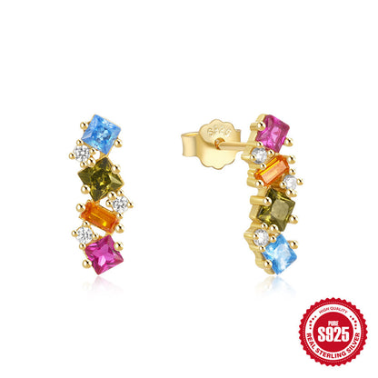 S925 Silver Geometric Shape Earrings