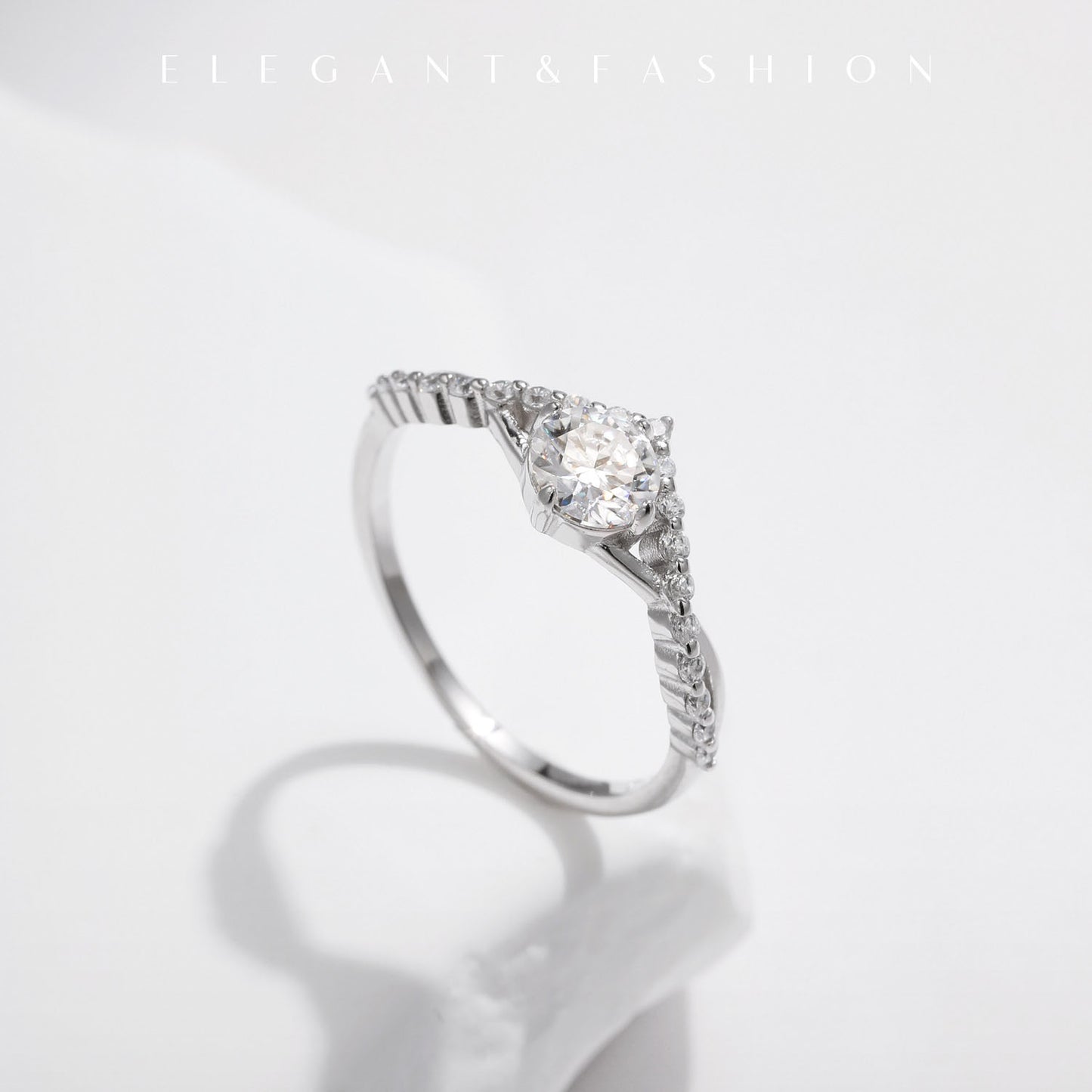 S925 Silver Moissanite Ring