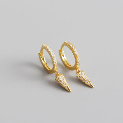 S925 Silver Conical Earrings
