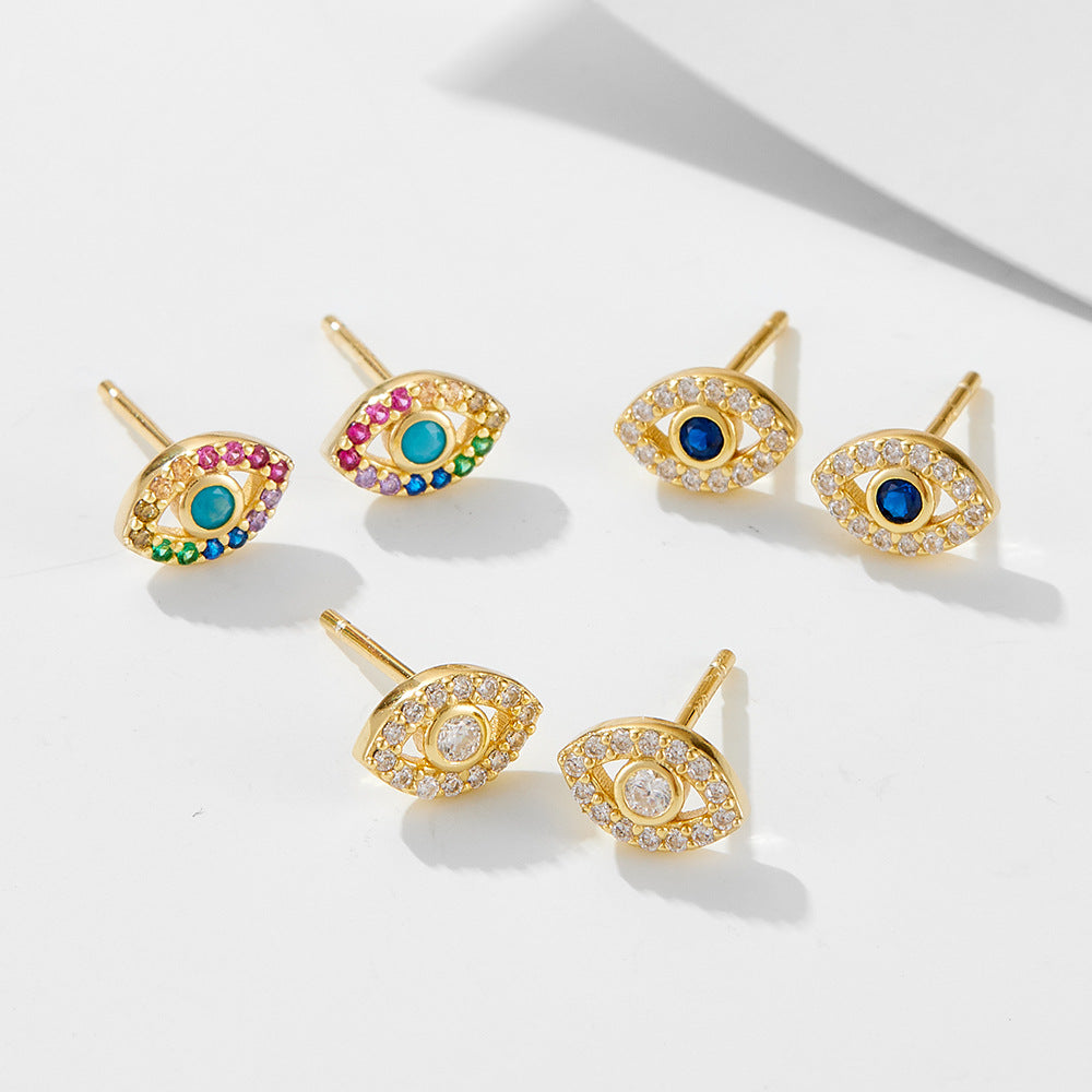 S925 Silver Devil's Eye Earrings