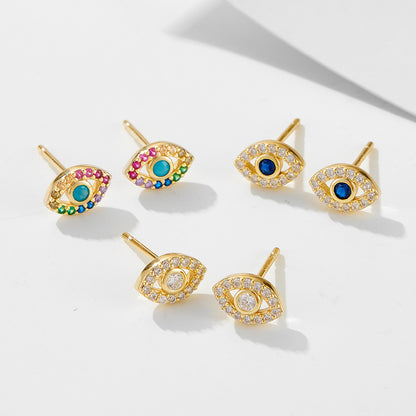 S925 Silver Devil's Eye Earrings