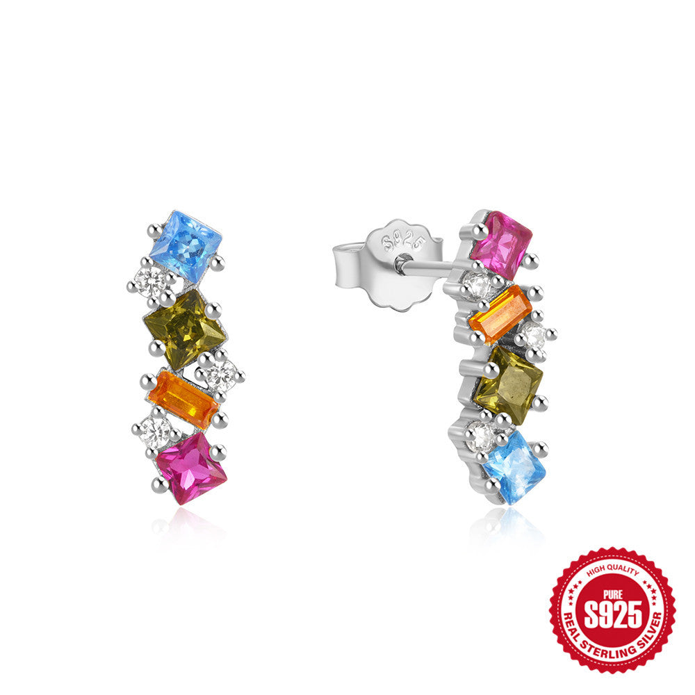 S925 Silver Geometric Shape Earrings
