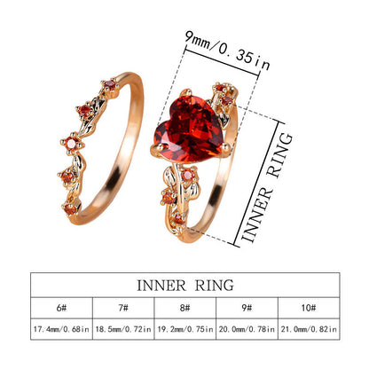 Herzförmiger Zirkonia-Ring