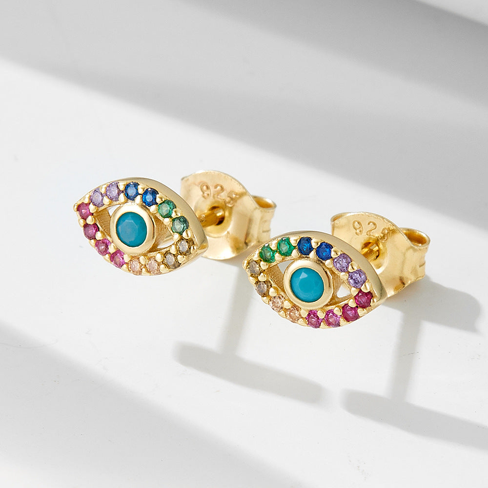 S925 Silver Devil's Eye Earrings