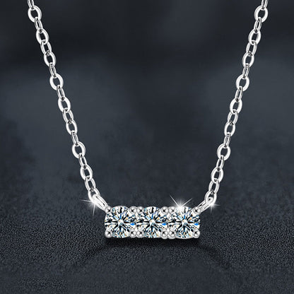 S925 Silber Moissanit Halskette