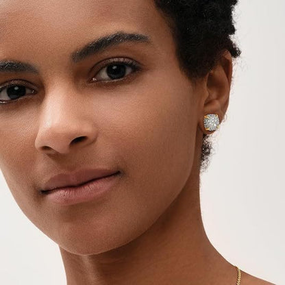 Shape Copper Zirconia Earrings
