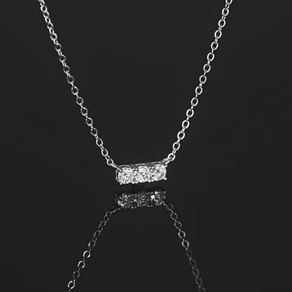 S925 Silber Moissanit Halskette