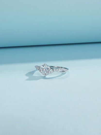 S925 Silver Moissanite Ring